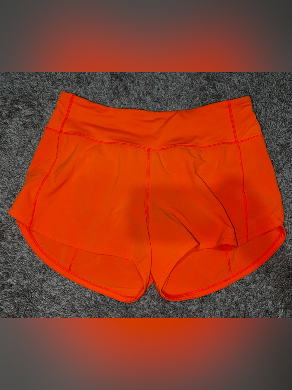 lululemon athletica Speed Up MR long 4” Shorts - Bright Neon Orange
